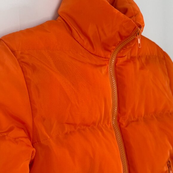 Orange Puffer Bubble Coat Jacket – Size Small - Picture 4 of 12